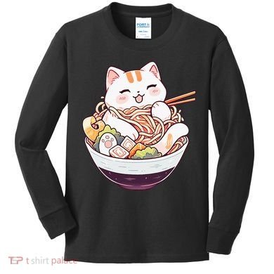 Ra Cat Kawaii Neko Cute Anime Kids Long Sleeve Shirt