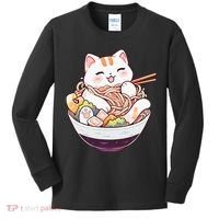 Ra Cat Kawaii Neko Cute Anime Kids Long Sleeve Shirt thumb 0