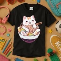 Ra Cat Kawaii Neko Cute Anime Kids T-Shirt thumb 3