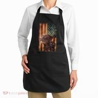 Retro Chocolate Lab With Usa Flag Gift Chocolate Lab Dad Mom Apron thumb 2