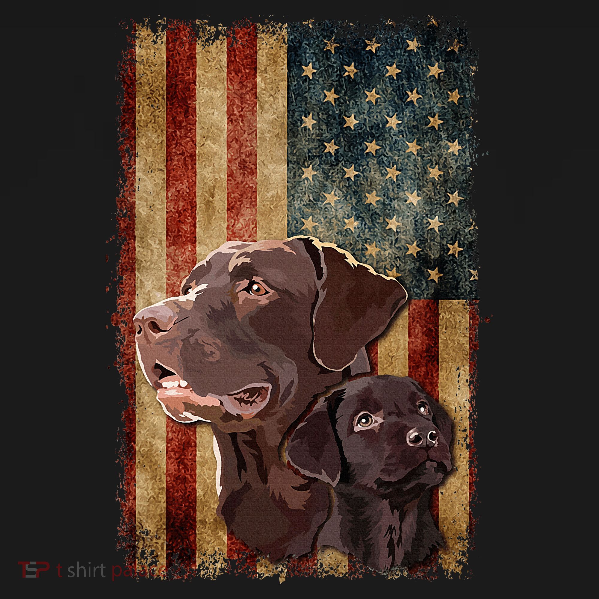 Retro Chocolate Lab With Usa Flag Gift Chocolate Lab Dad Mom Baby Bodysuit