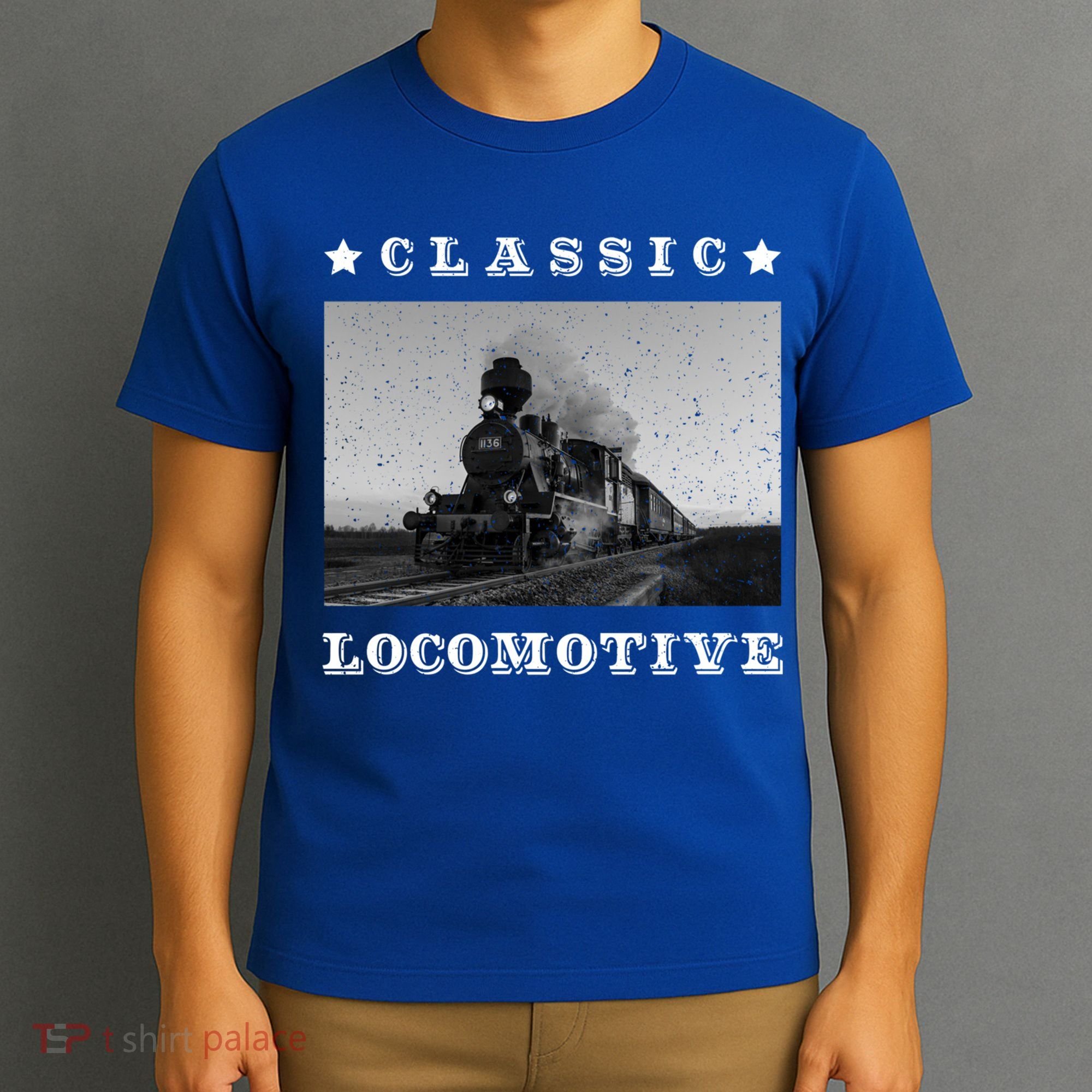 Retro Classic Locomotive Steam Train Lovers Vintage Gift T-Shirt