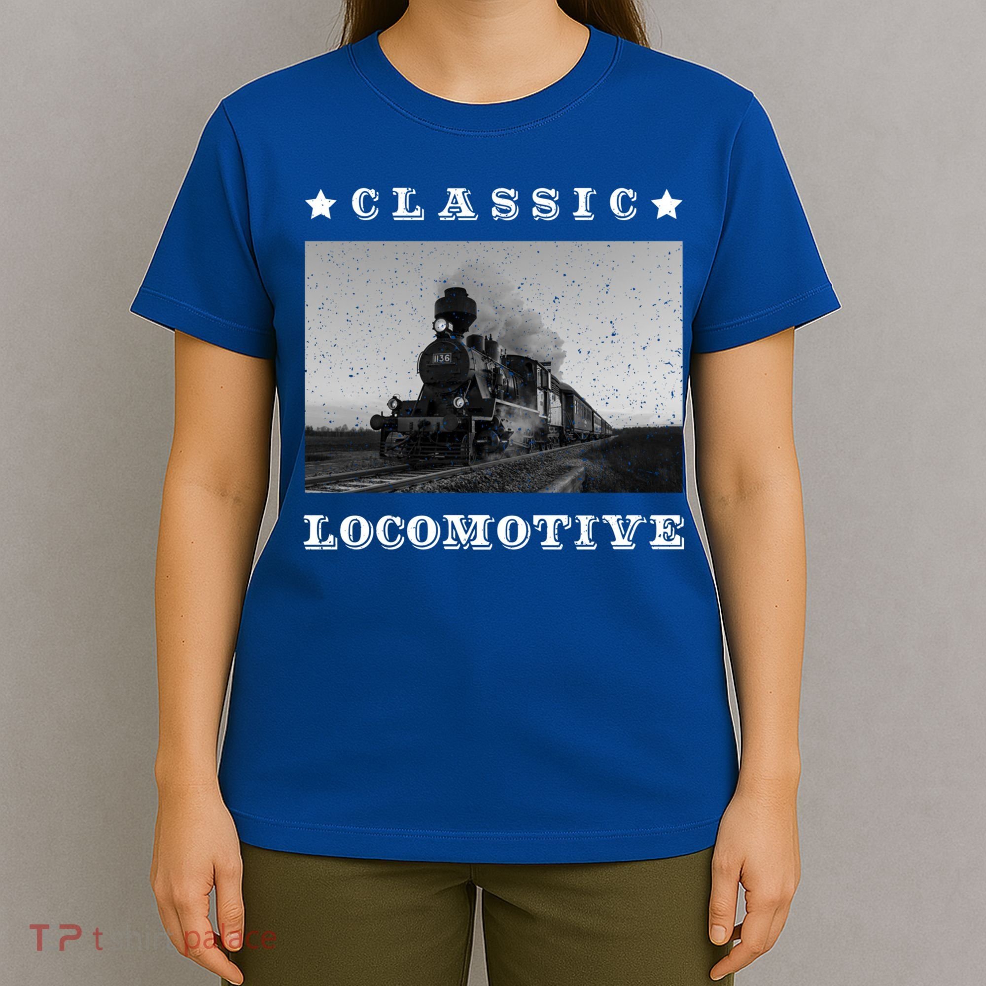 Retro Classic Locomotive Steam Train Lovers Vintage Gift T-Shirt