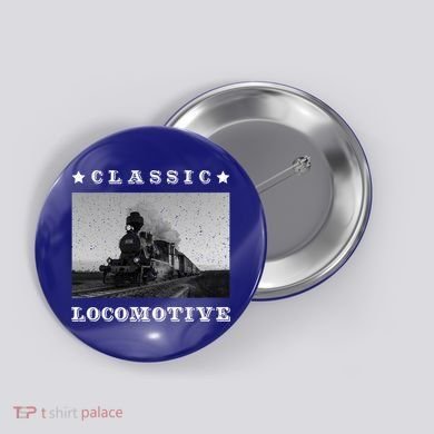 Retro Classic Locomotive Steam Train Lovers Vintage Gift Button