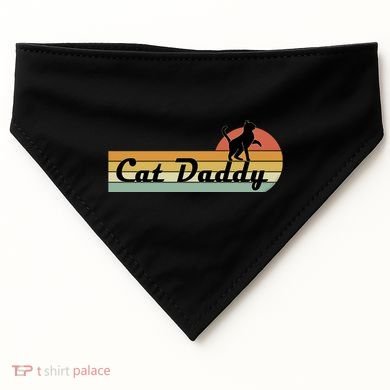 Retro Cat Lovers Cat Daddy USA-Made Doggie Bandana