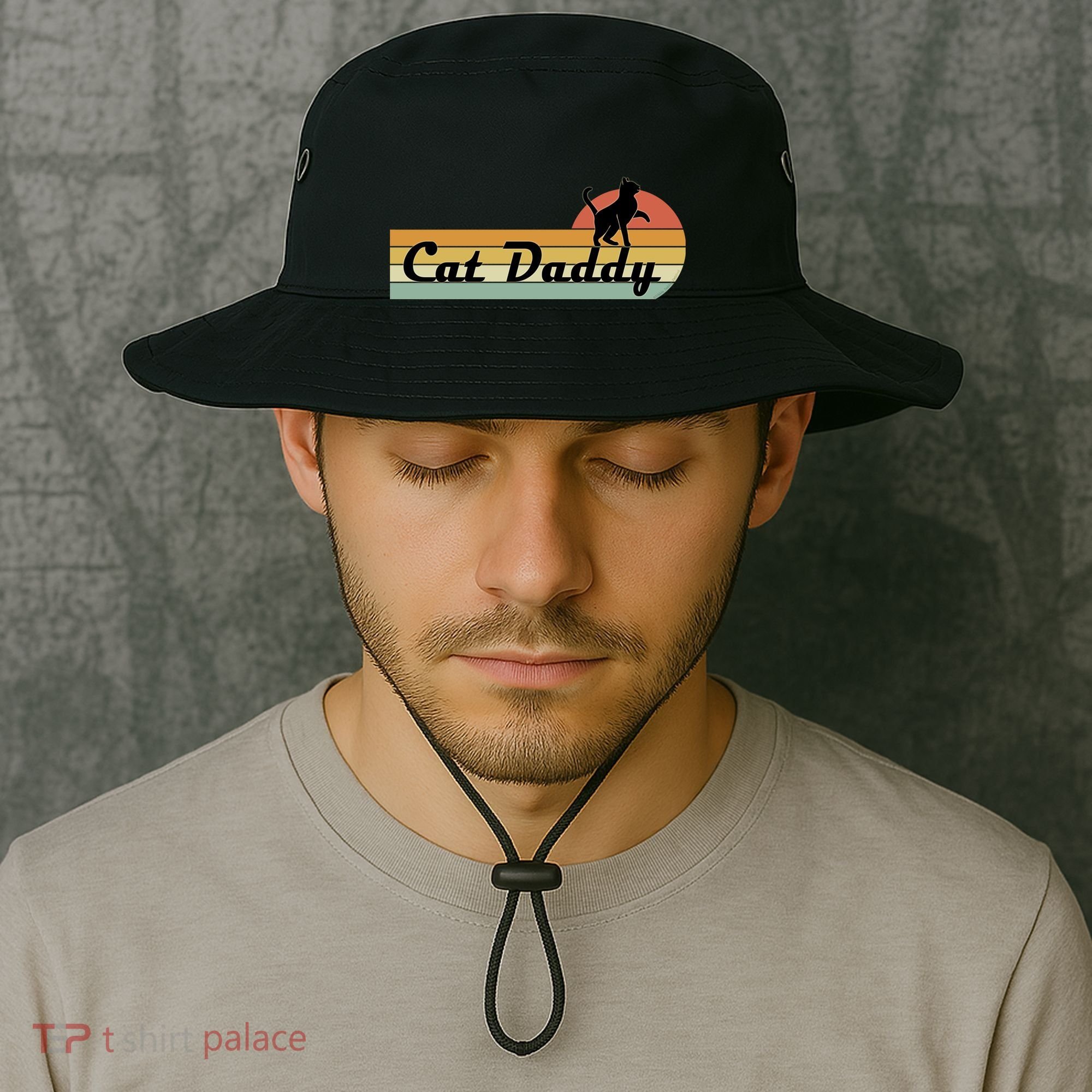 Retro Cat Lovers Cat Daddy Bucket Hat