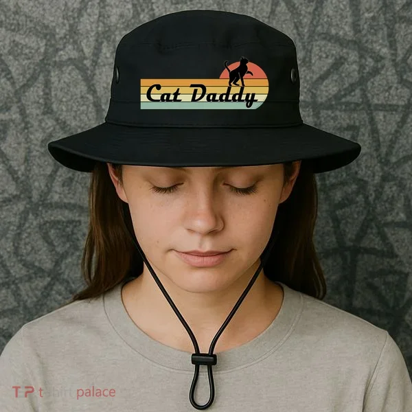 Retro Cat Lovers Cat Daddy Bucket Hat