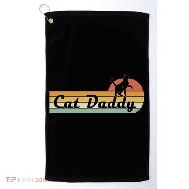 Retro Cat Lovers Cat Daddy Golf Towel
