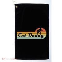 Retro Cat Lovers Cat Daddy Golf Towel thumb 0