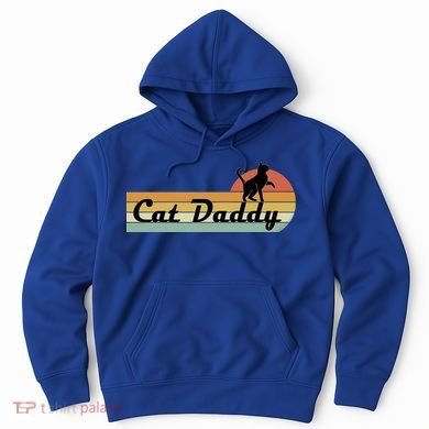 Retro Cat Lovers Cat Daddy Hoodie