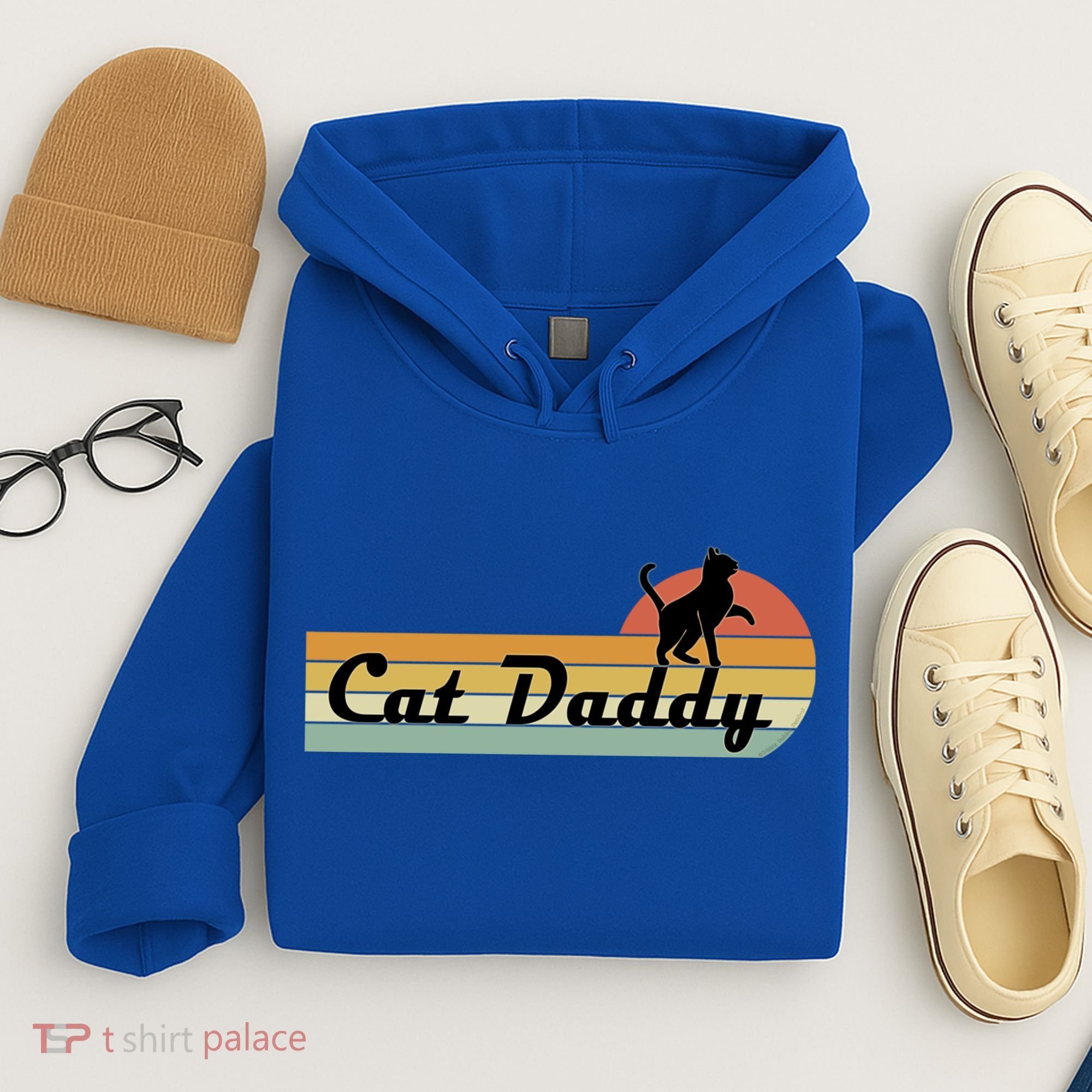 Retro Cat Lovers Cat Daddy Hoodie