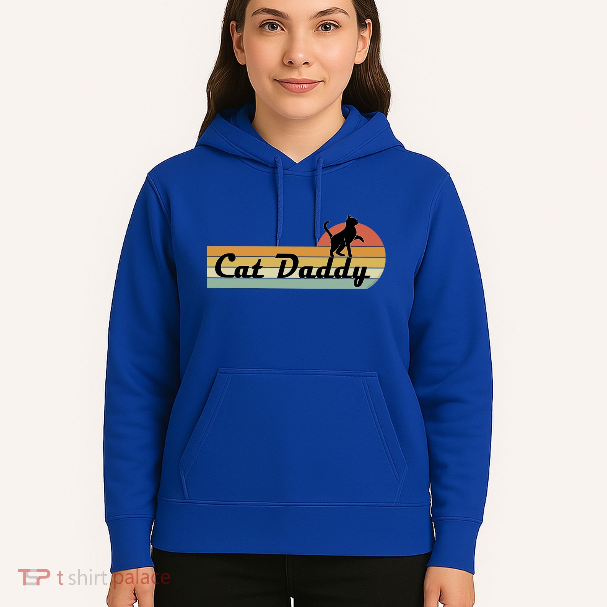 Retro Cat Lovers Cat Daddy Hoodie