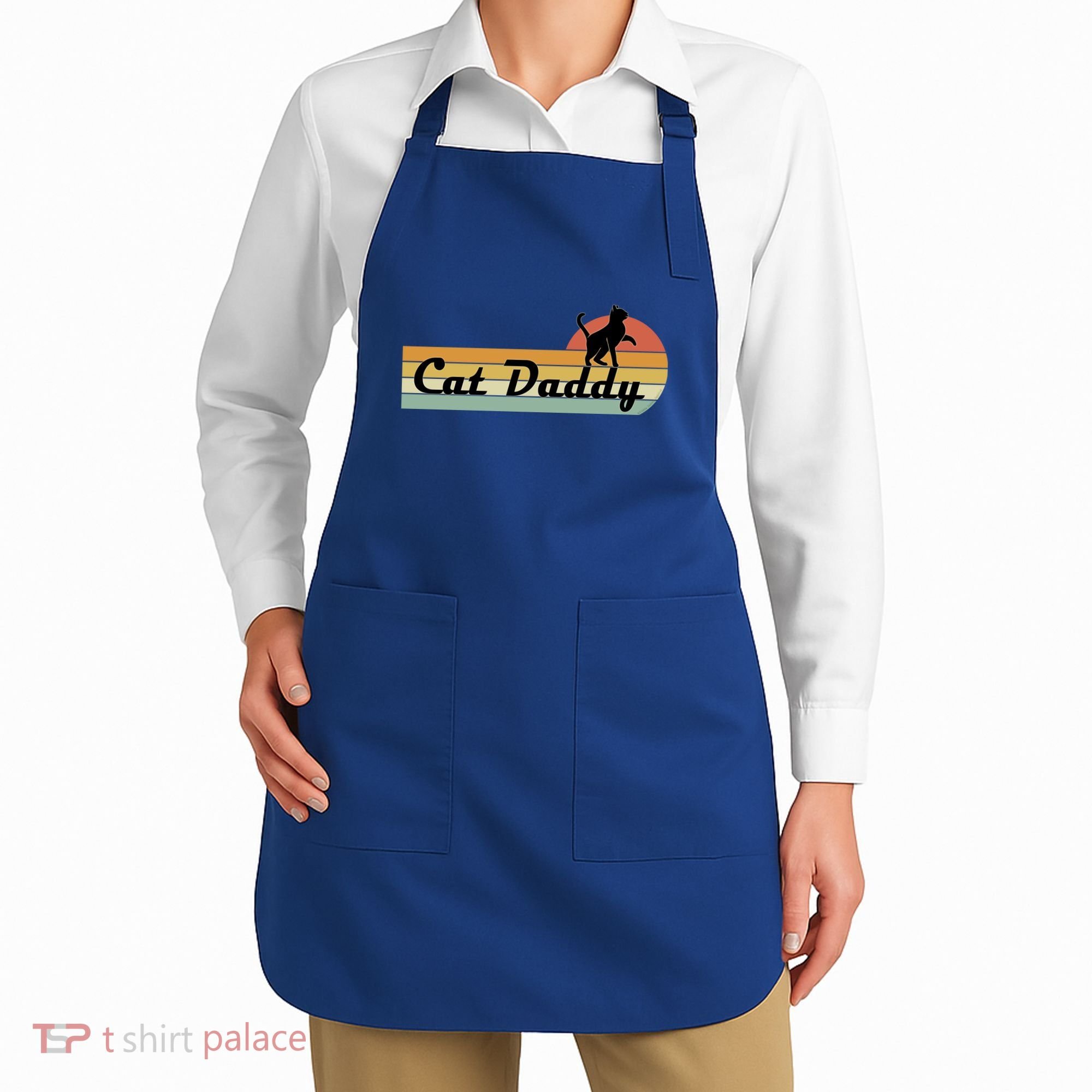 Retro Cat Lovers Cat Daddy Apron