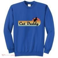 Retro Cat Lovers Cat Daddy Sweatshirt thumb 0