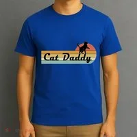 Retro Cat Lovers Cat Daddy T-Shirt thumb 3