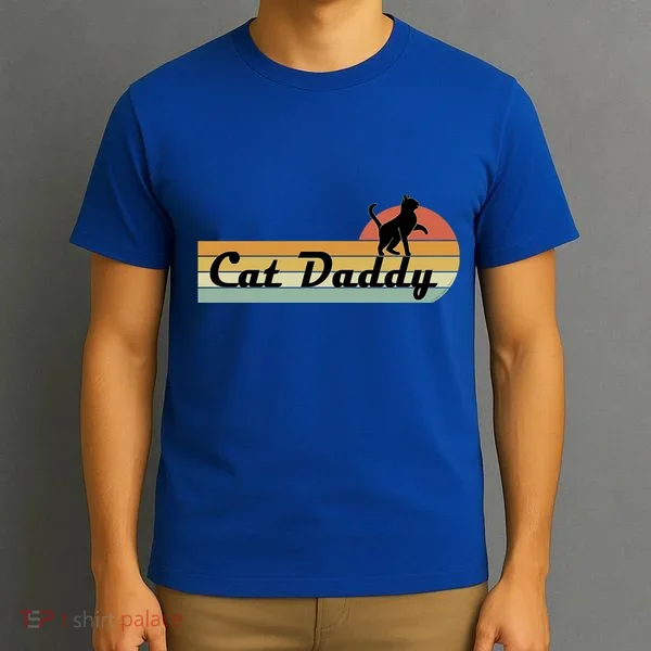 Retro Cat Lovers Cat Daddy T-Shirt