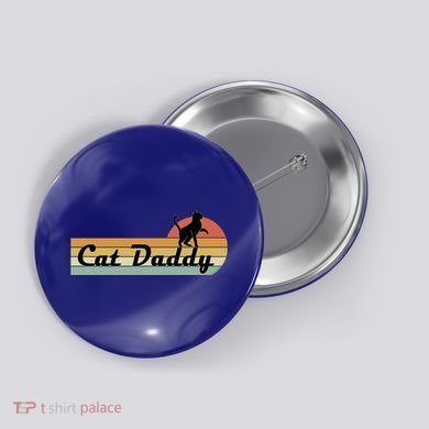 Retro Cat Lovers Cat Daddy Button
