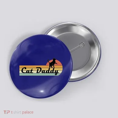 Retro Cat Lovers Cat Daddy Button
