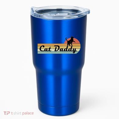 Retro Cat Lovers Cat Daddy Tumbler