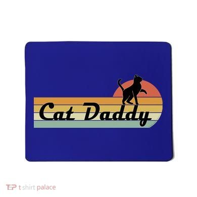 Retro Cat Lovers Cat Daddy Mousepad