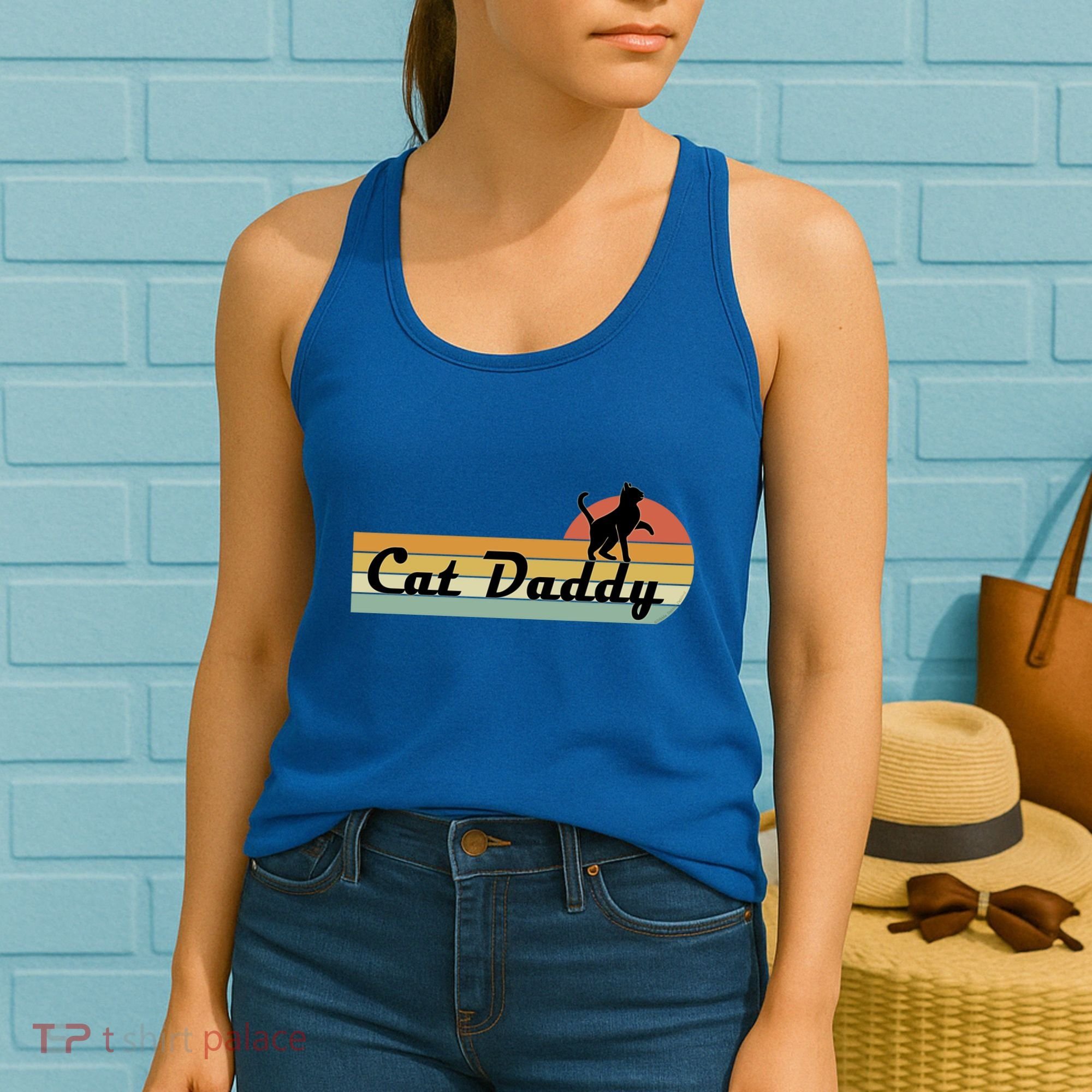 Retro Cat Lovers Cat Daddy Women's Tank Top