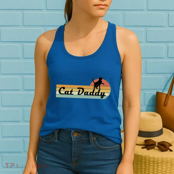 Retro Cat Lovers Cat Daddy Women's Tank Top