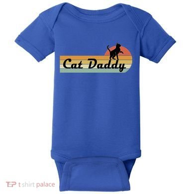 Retro Cat Lovers Cat Daddy Baby Bodysuit