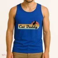 Retro Cat Lovers Cat Daddy Tank Top thumb 3