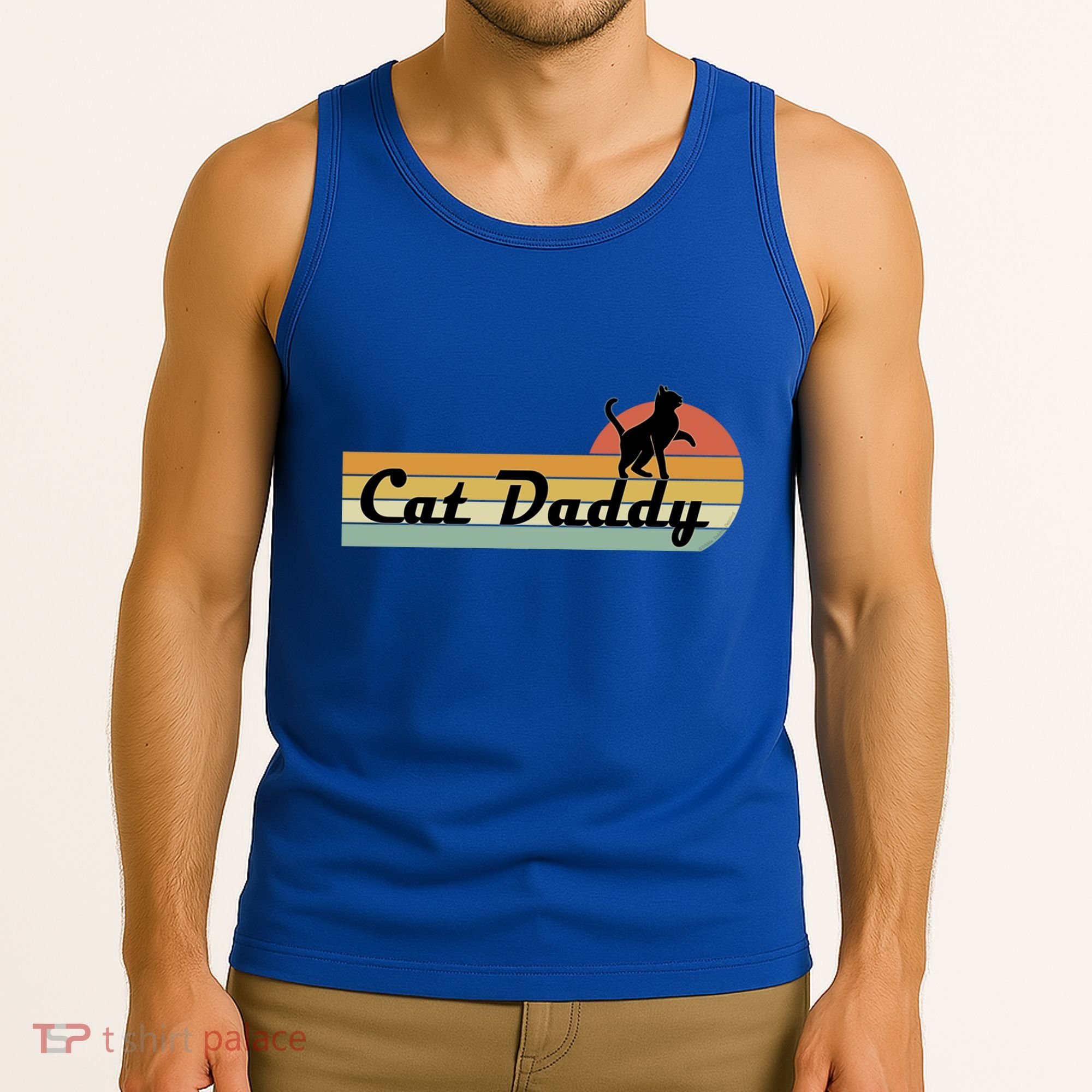 Retro Cat Lovers Cat Daddy Tank Top