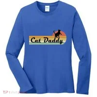 Retro Cat Lovers Cat Daddy Women's Long Sleeve Shirt thumb 0