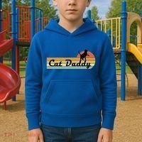 Retro Cat Lovers Cat Daddy Kids Hoodie thumb 2