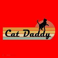 Retro Cat Lovers Cat Daddy Santa Hat thumb 1