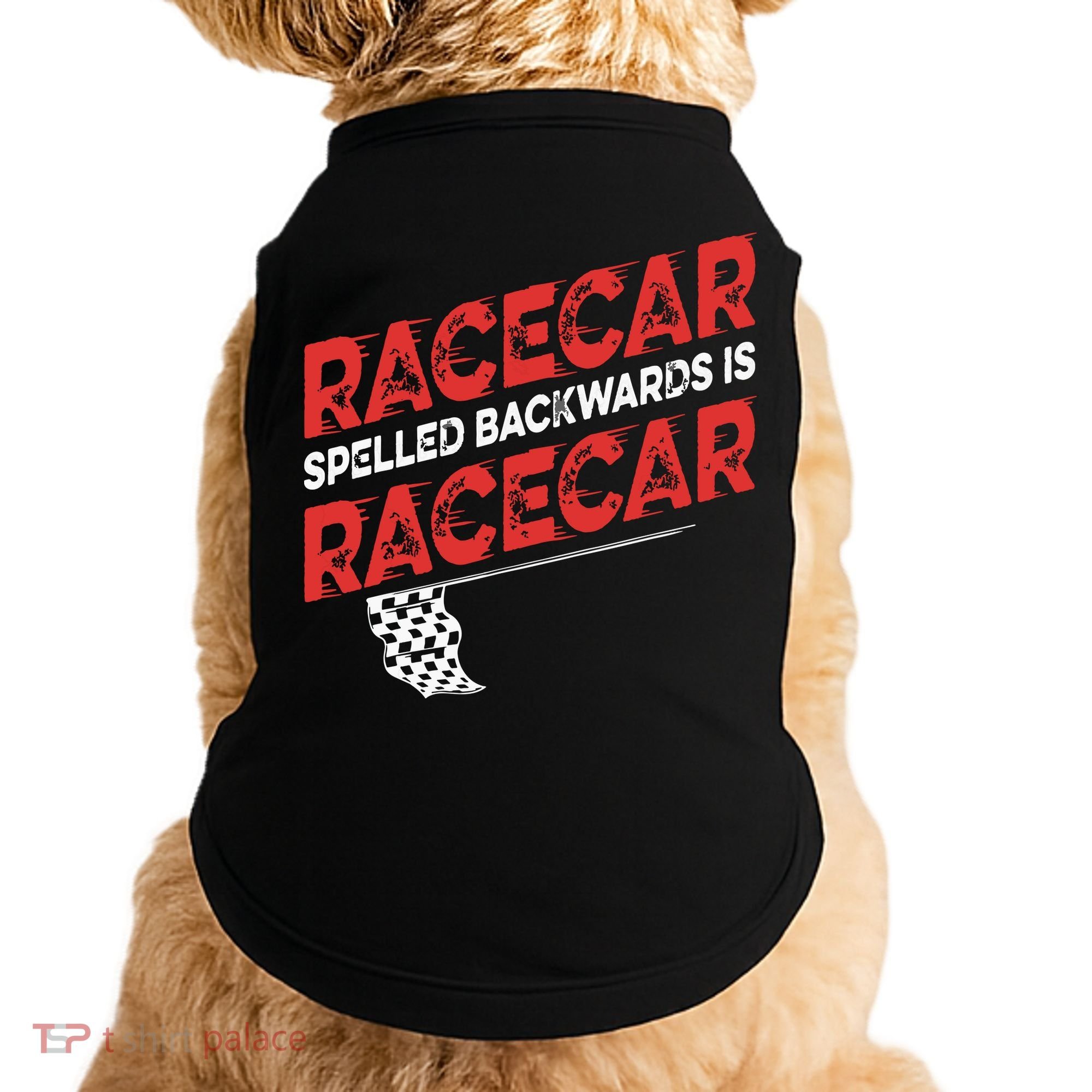 Race Car Lovers Car Racing Apparel Racecar Spelled Backwards Doggie Tank