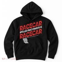 Race Car Lovers Car Racing Apparel Racecar Spelled Backwards Hoodie thumb 0