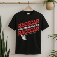 Race Car Lovers Car Racing Apparel Racecar Spelled Backwards T-Shirt thumb 2