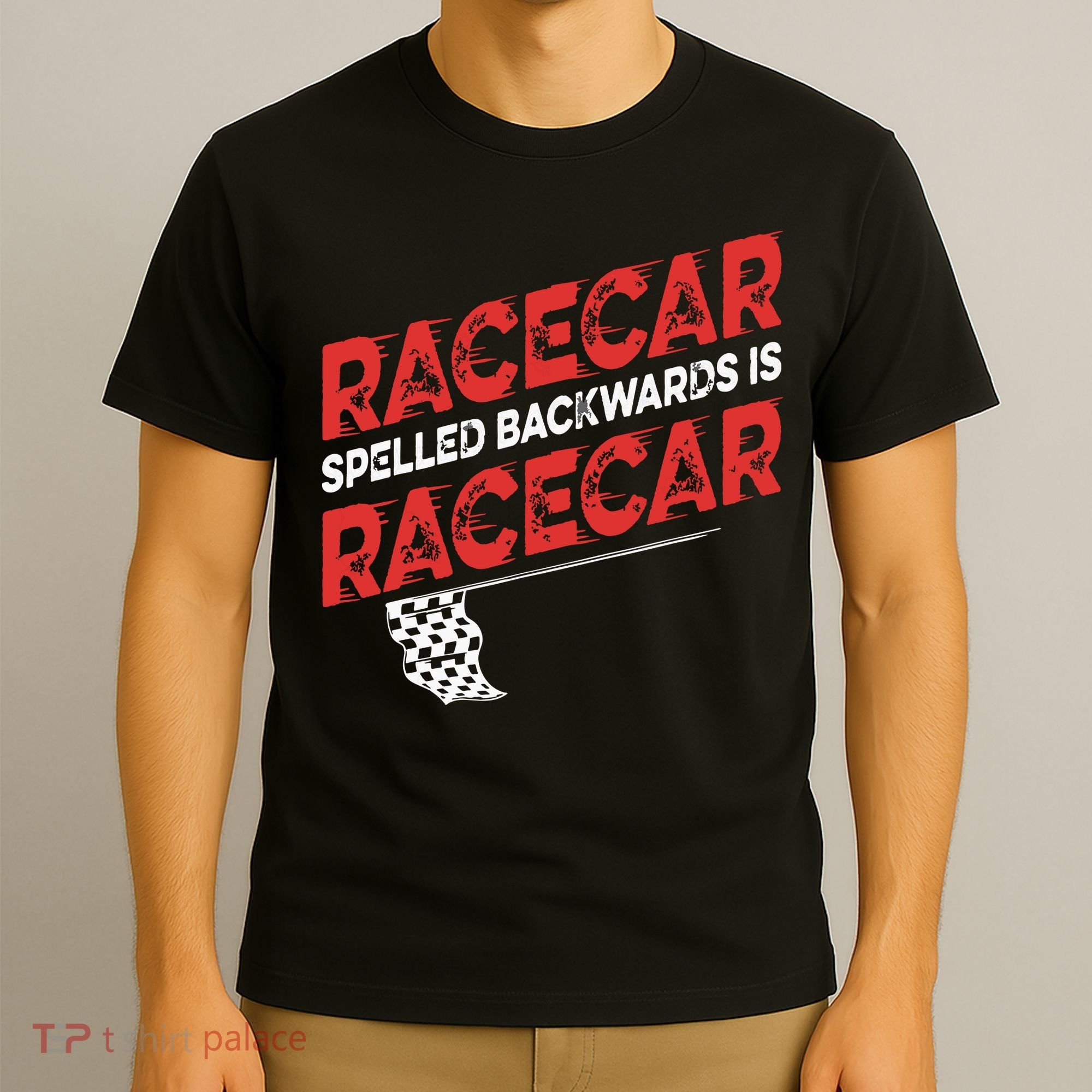 Race Car Lovers Car Racing Apparel Racecar Spelled Backwards T-Shirt