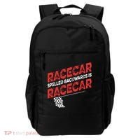 Race Car Lovers Car Racing Apparel Racecar Spelled Backwards Backpack thumb 0