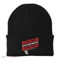 Race Car Lovers Car Racing Apparel Racecar Spelled Backwards Beanie thumb 0
