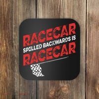 Race Car Lovers Car Racing Apparel Racecar Spelled Backwards Coaster thumb 0