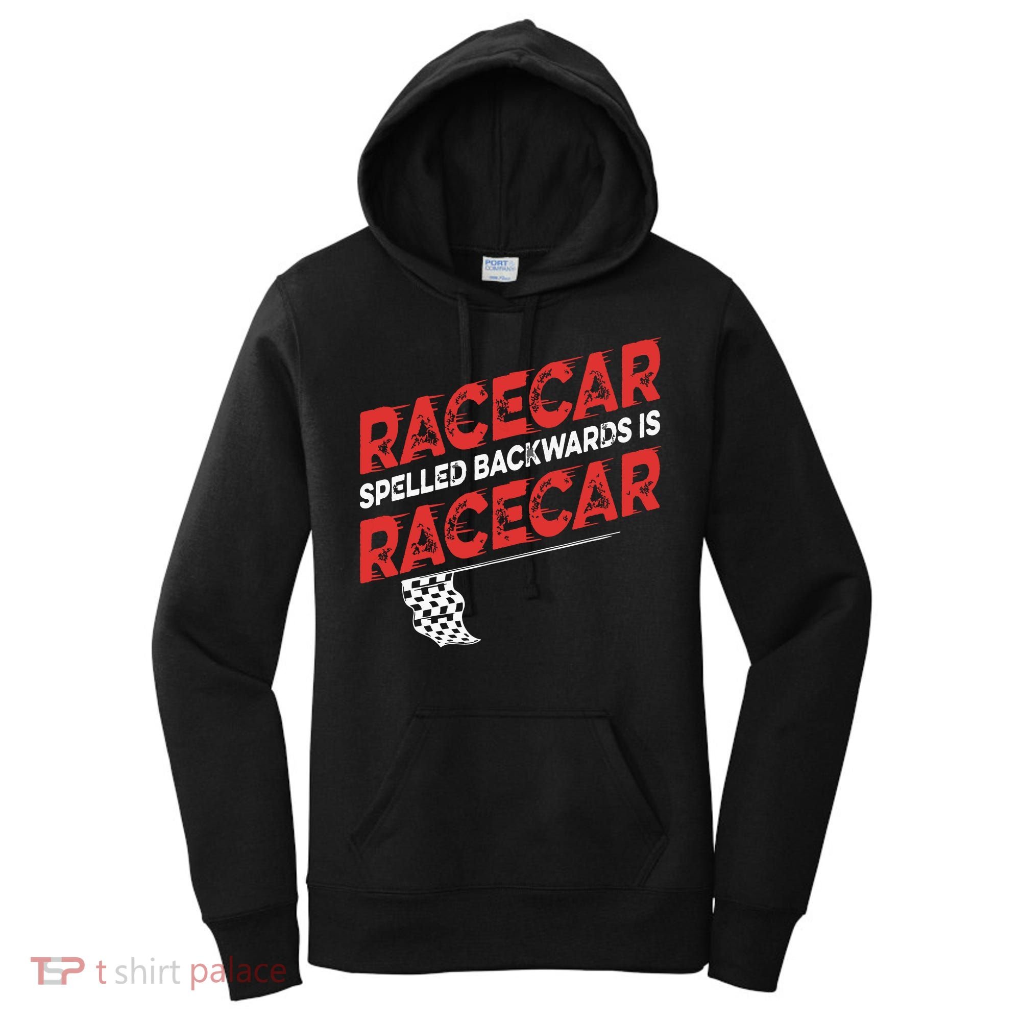 Race Car Lovers Car Racing Apparel Racecar Spelled Backwards Women's Hoodie