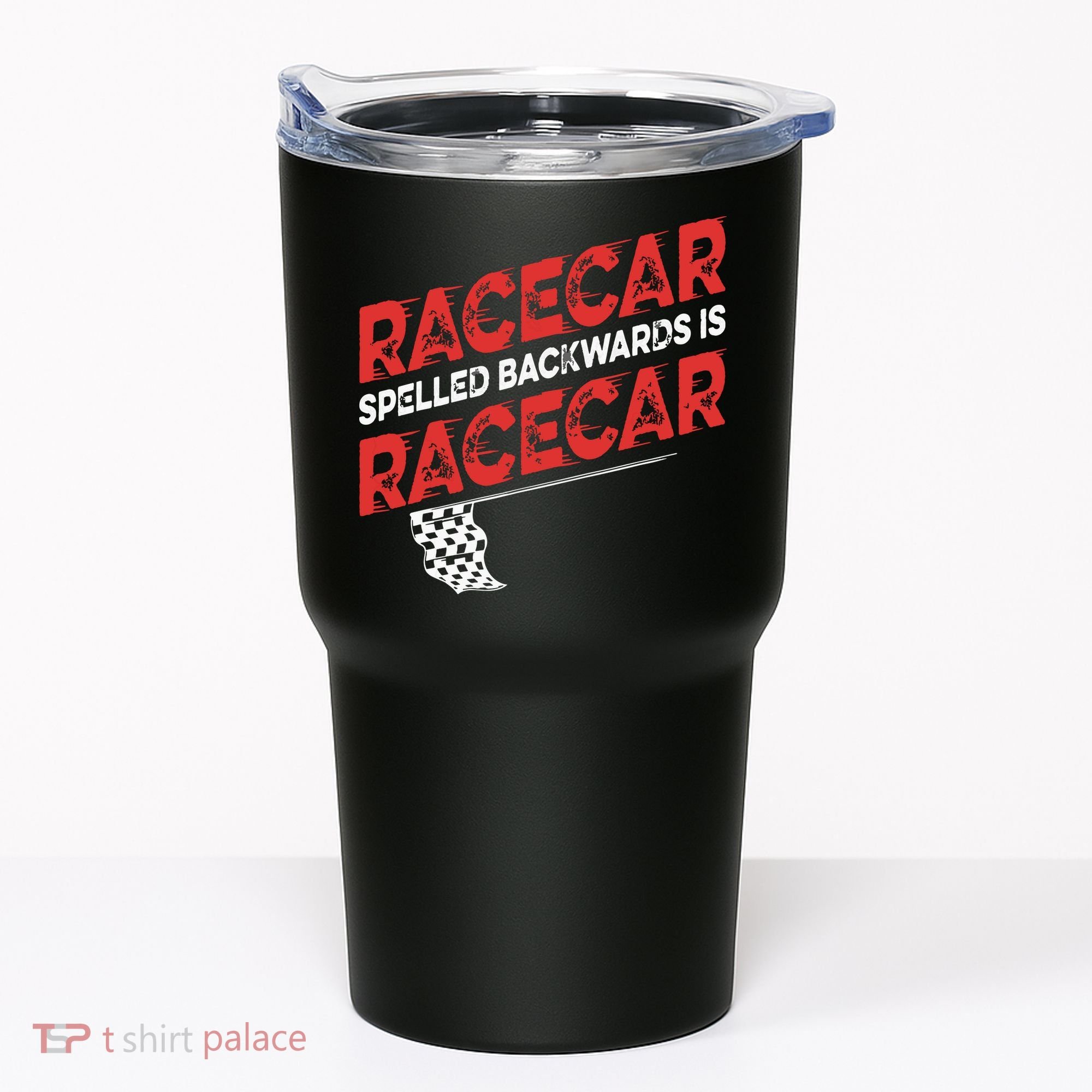Race Car Lovers Car Racing Apparel Racecar Spelled Backwards Tumbler
