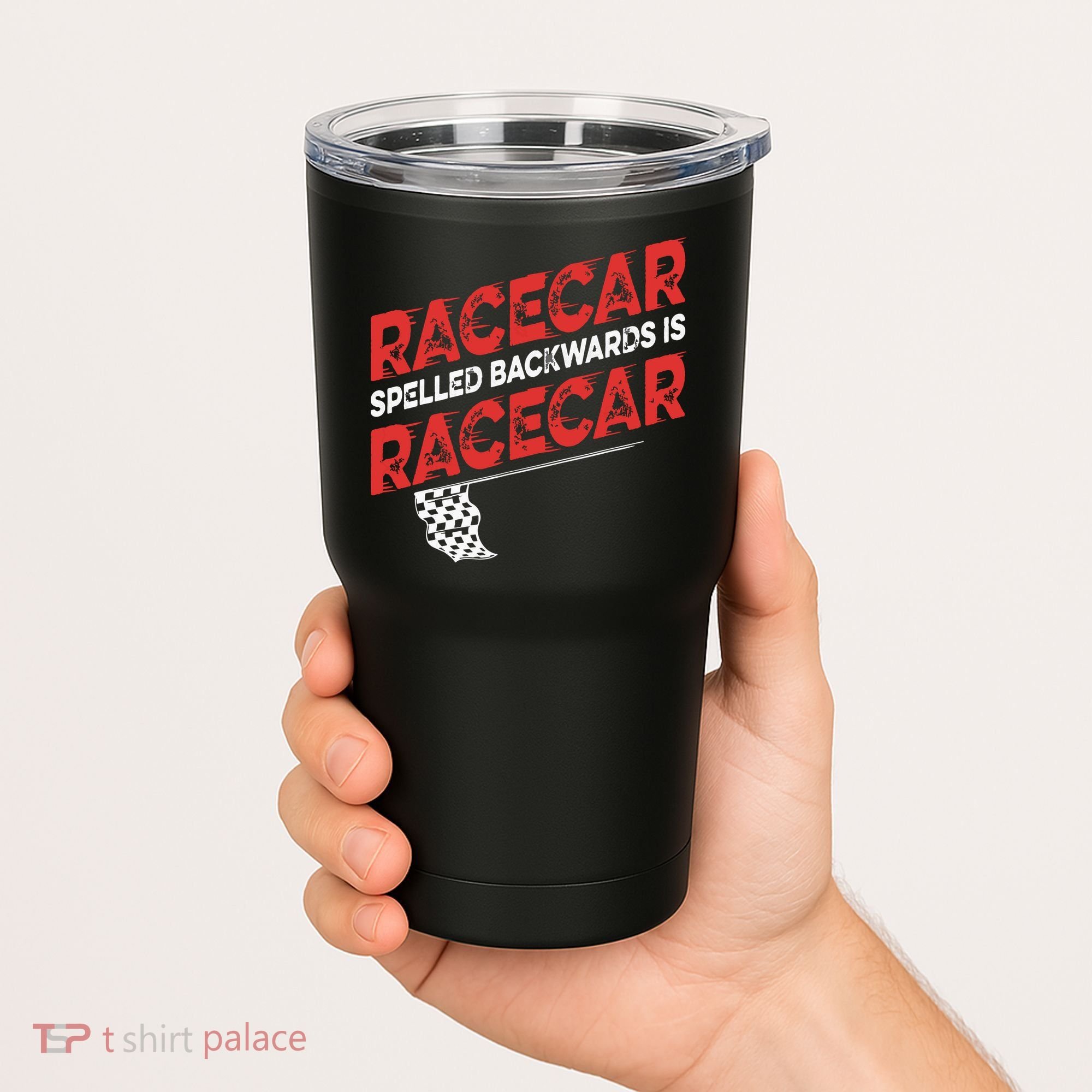 Race Car Lovers Car Racing Apparel Racecar Spelled Backwards Tumbler