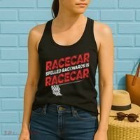 Race Car Lovers Car Racing Apparel Racecar Spelled Backwards Women's Tank Top thumb 2