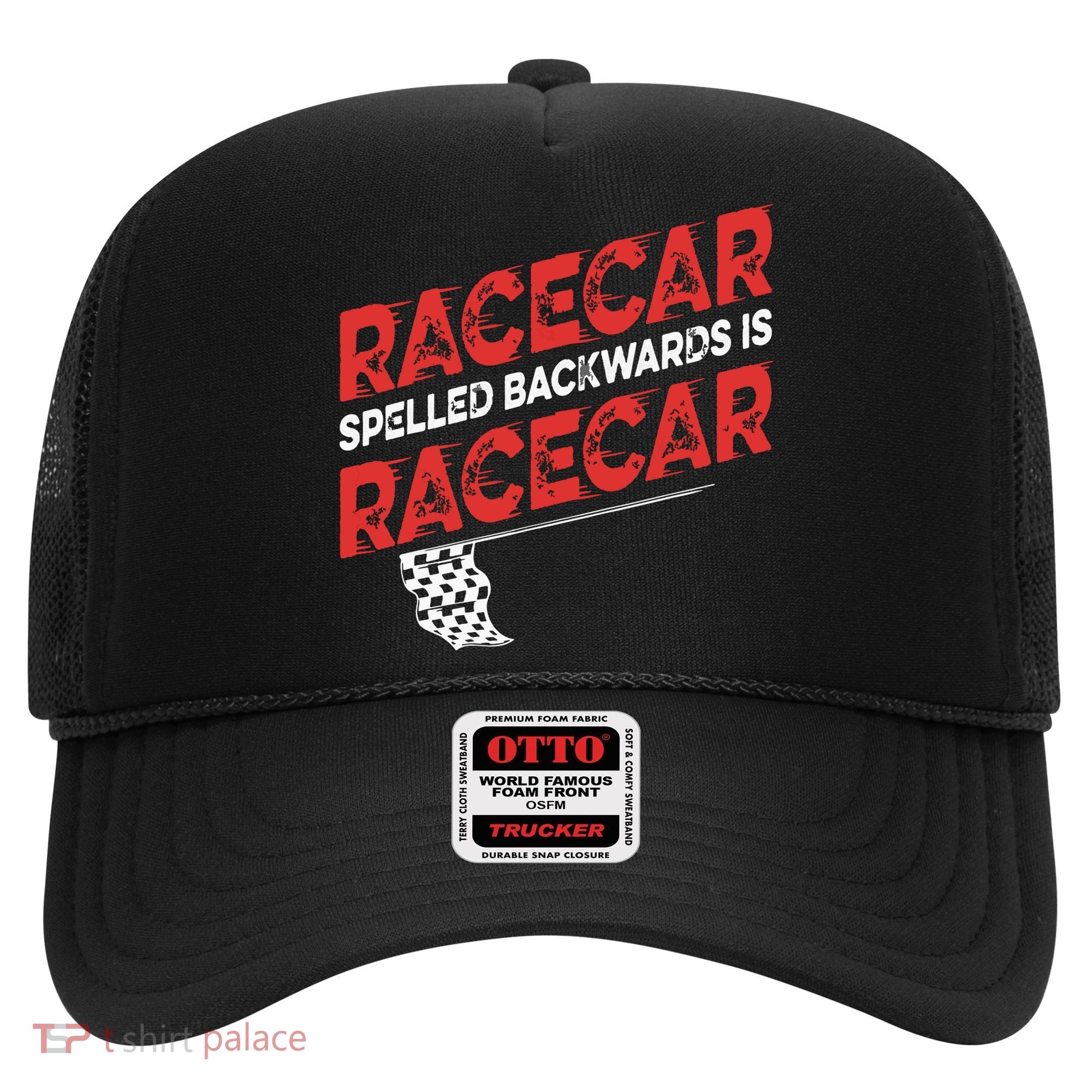 Race Car Lovers Car Racing Apparel Racecar Spelled Backwards Hat