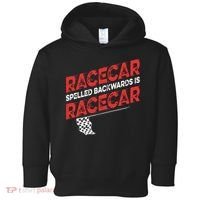 Race Car Lovers Car Racing Apparel Racecar Spelled Backwards Toddler Hoodie thumb 0