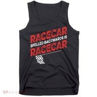 Race Car Lovers Car Racing Apparel Racecar Spelled Backwards Tank Top thumb 0