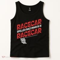 Race Car Lovers Car Racing Apparel Racecar Spelled Backwards Tank Top thumb 2