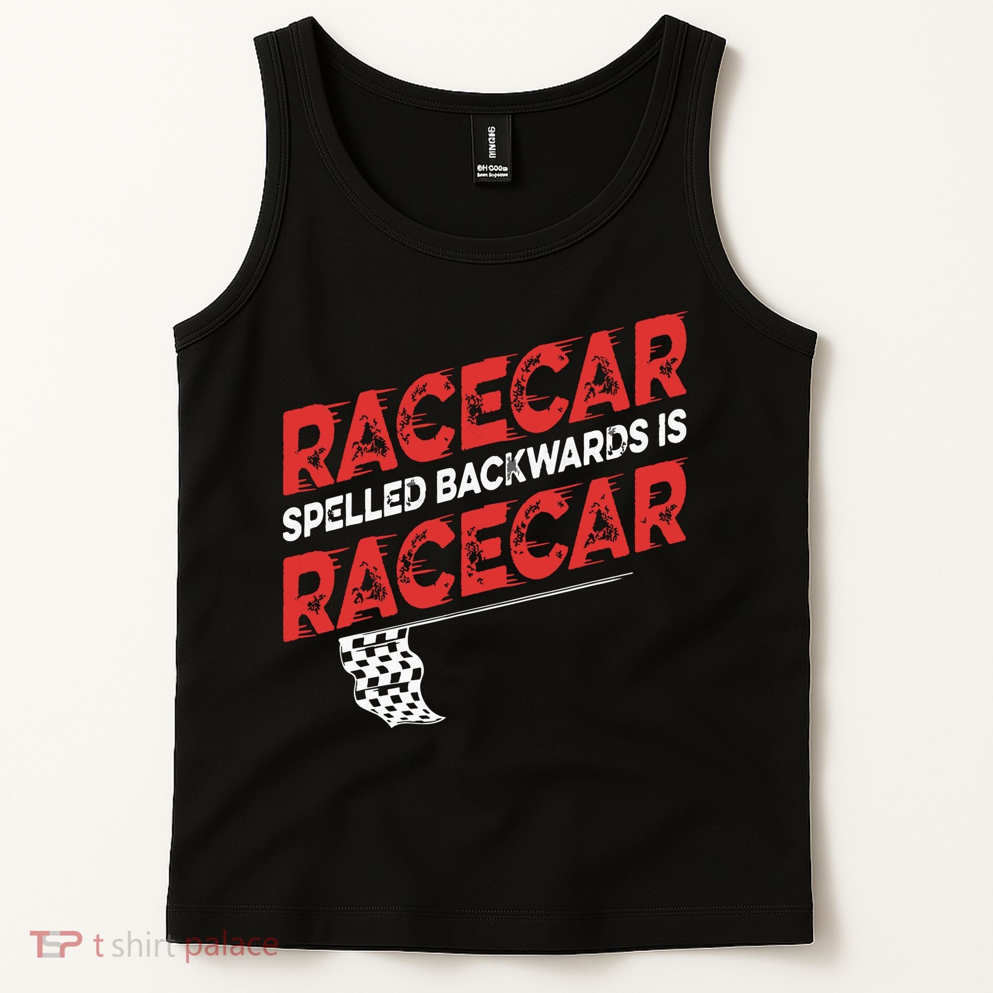 Race Car Lovers Car Racing Apparel Racecar Spelled Backwards Tank Top