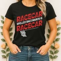 Race Car Lovers Car Racing Apparel Racecar Spelled Backwards Women's T-Shirt thumb 2