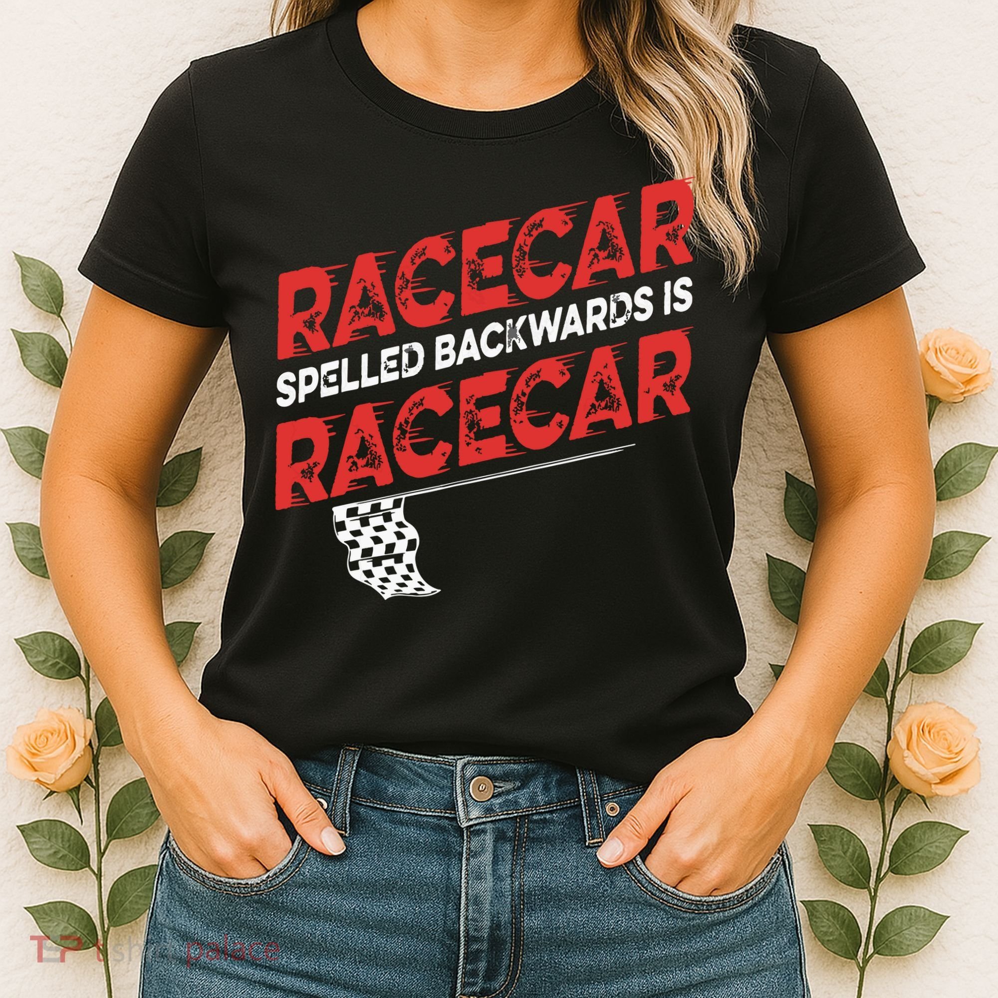 Race Car Lovers Car Racing Apparel Racecar Spelled Backwards Women's T-Shirt